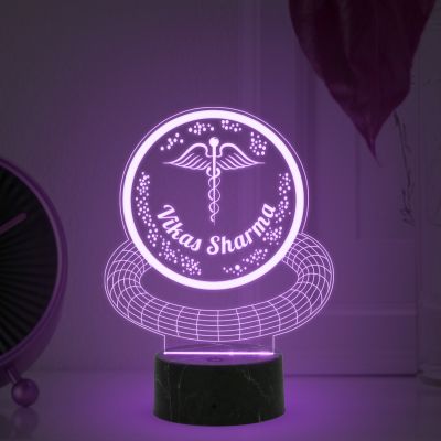 Personalized Led Lamp Customized with Name and Logo Multicolored